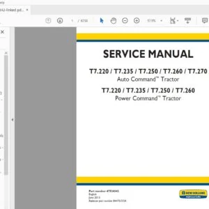 New Holland T7.220 T7.235 T7.250 T7.260 T7.270 Service Manual 47524342 - PDF DOWNLOAD