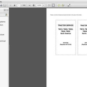 New Holland T8010 T8020 T8030 T8040 T8050 Tractor Service Repair Manual (84315763) - PDF Download
