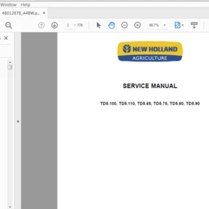New Holland TD5.100 TD5.110 TD5.65 TD5.75 TD5.80 TD5.90 Service Repair Manual (48012878) - PDF Download