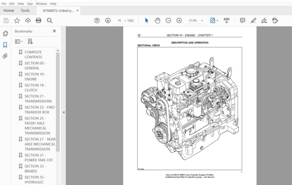 New Holland TL80A TL90A TL100A Tractor Service Manual 87580875 - PDF ...