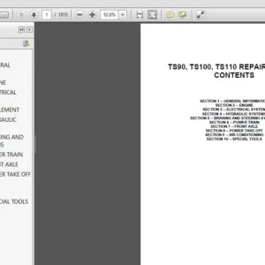 New Holland TS90,TS100,TS110,TS115 Tractors Service Repair Manual (86572172) - PDF Downlaod