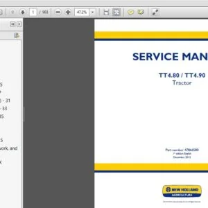 New Holland TT4.80 TT4.90 Tractor Service Manual (47866580) New Holland TT4.80 TT4.90 - PDF Download