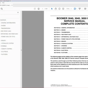 New Holland Tractor 3040 3045 3050 CVT Boomer Service Manual 84126849 - PDF DOWNLOAD
