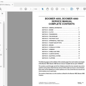 New Holland Tractor Boomer 4055,4060 Service Manual 84242310 - PDF DOWNLOAD