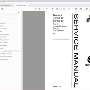 New Holland Tractor Series 10, Series 30 Service Manual 40001020 - PDF DOWNLOAD