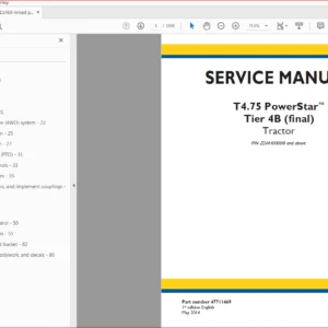 New Holland Tractor T4.75 Power Star Tier 4B (final) Service Manual 47711469 - PDF DOWNLOAD