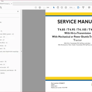New Holland Tractor T4.85 T4.95 T4.105 T4.115 Service Manual 47840679 - PDF DOWNLOAD
