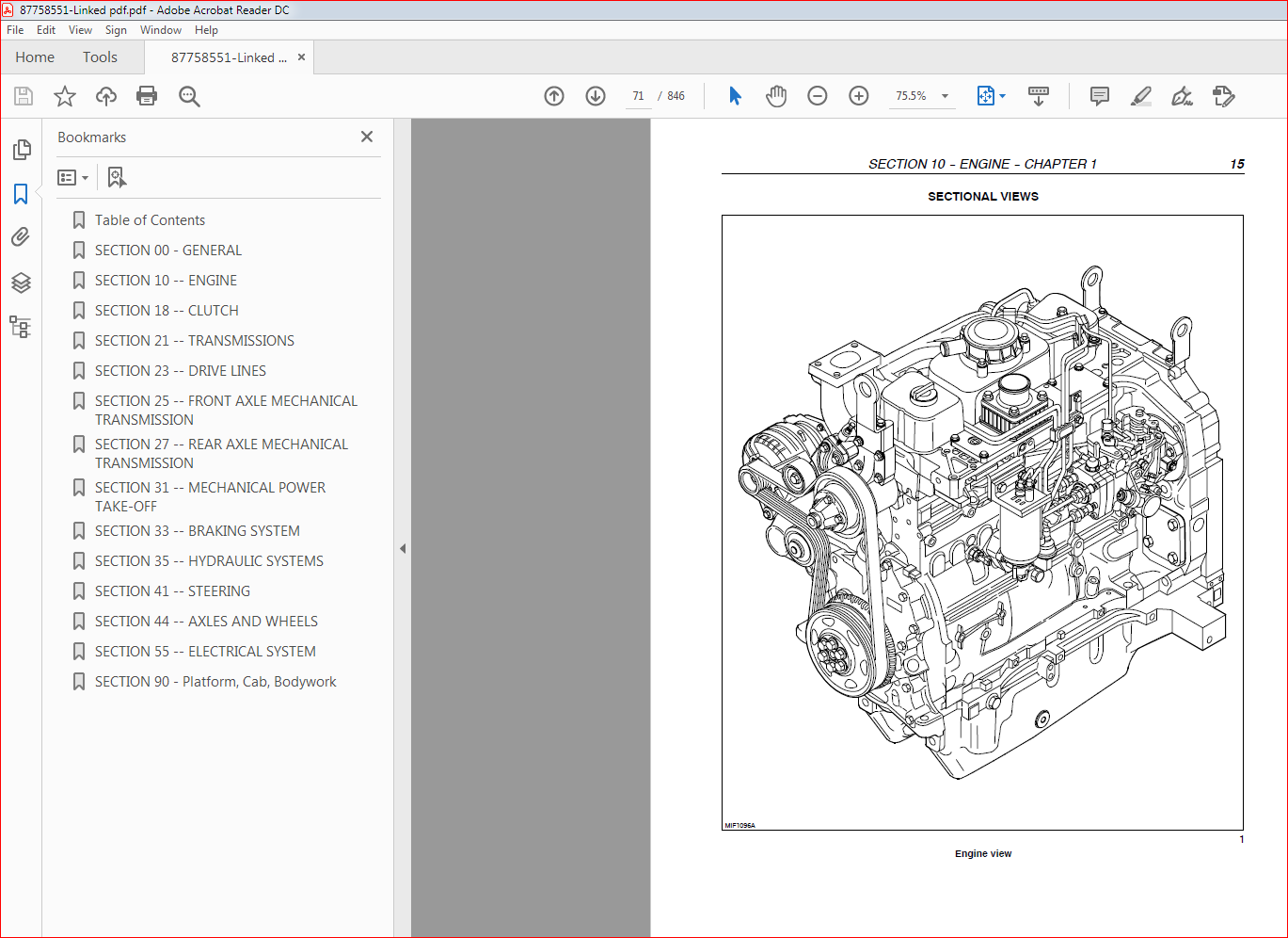 New Holland Tractor T4020, T4030, T4040, T4050 Repair Manual 87758551 ...