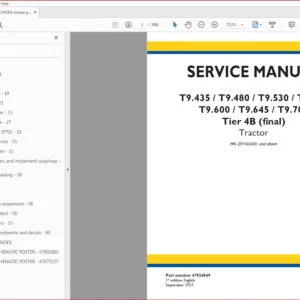 New Holland Tractor T9.435 T9.480 T9.530 T9.565 T9.600 T9.645 T9.700 Service Manual - PDF DOWNLOAD