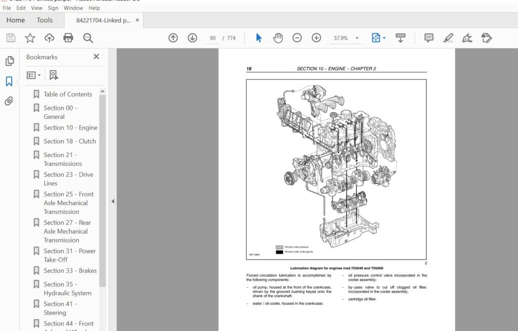 New Holland Tractor TD5030, TD5040, TD5050 Service Manual 84221704 ...