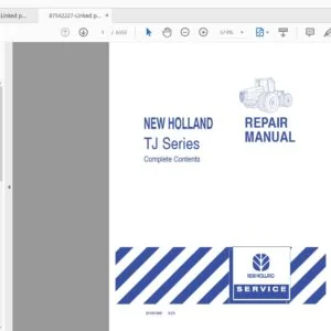 New Holland Tractor TJ275, TJ325, TJ375, TJ425, TJ450, TJ500 Repair Manual 87542227 - PDF DOWNLOAD