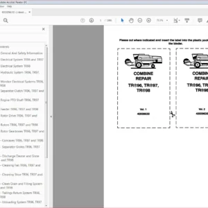 New Holland Tractor TR96, TR97, TR98 Combine Repair Manual 40009630 - PDF DOWNLOAD