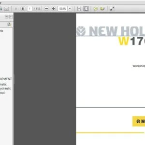 New Holland W170B Wheel Loader Service Manual (87614924) New Holland W170B - PDF Download