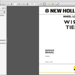 New Holland W190B Tier 3 Wheel Loader Service Repair Manual (84299253R0) New Holland W190B - PDF Download
