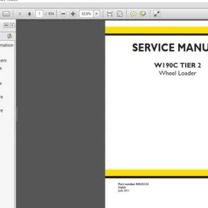 New Holland W190C Tier 2 Wheel Loader Service Repair Manual (84525132) New Holland W190C - PDF Download