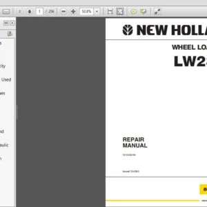 New Holland Wheel Loader LW230 Service Repair Manual (75131028) - New Holland Wheel Loader LW230 - PDF Download
