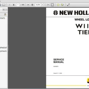 New Holland Wheel Loader W110B Tier 3 Service Repair Manual (84249879R0) - NH Wheel Loader W110B - PDF Download