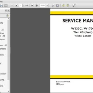 New Holland Wheel Loader W130C, W170C Tier 4B final Service Manual 47841828 - PDF DOWNLOAD