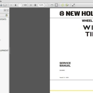 New Holland Wheel Loader W170B Tier 3 Service Repair Manual (84249890R0) - NH Wheel Loader W170B Tier 3 - PDF Download