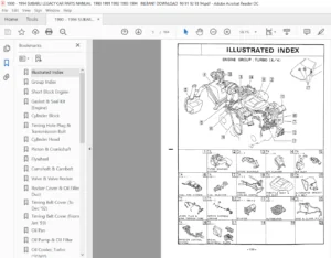 1990 - 1994 Subaru Legacy Car Parts Manual - PDF DOWNLOAD