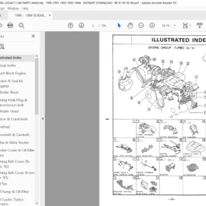 1990 - 1994 Subaru Legacy Car Parts Manual - PDF DOWNLOAD