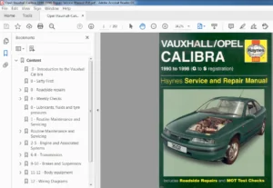 1990-1998 Vauxhall Opel Calibra Haynes Service Manual - PDF DOWNLOAD