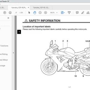 2002-2003 Yamaha YZF-R1P YZF-R1PC Service Manual - PDF DOWNLOAD
