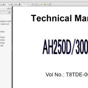 Hitachi AH250-D AH300-D Articulated Dump Truck Technical Manual - PDF DOWNLOAD