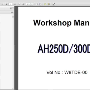 Hitachi AH250-D AH300-D Articulated Dump Truck Workshop Manual - PDF DOWNLOAD