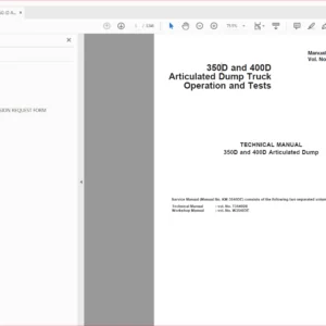Hitachi AH350-D AH400-D Articulated Dump Truck Workshop Manual - PDF DOWNLOAD