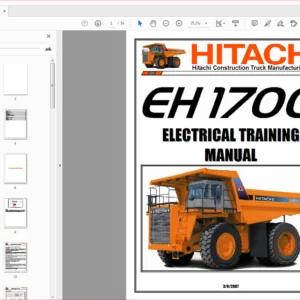 Hitachi EH1700 Dump Truck Electrical Training+Schematic Manual - PDF DOWNLOAD