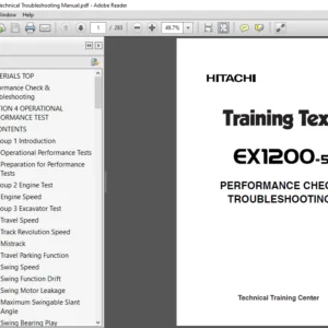Hitachi EX1200-5 Technical Troubleshooting Manual (TTLA-435-EX) - PDF Download