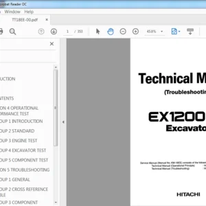 Hitachi EX1200-5C Excavator Technical Troubleshooting Manual (TT18EE-00) - PDF Download