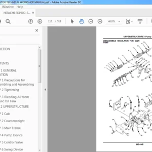 Hitachi EX1900-5 Excavator Technical Workshop Manual - PDF Download