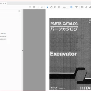 Hitachi EX300-3C EX300LC-3C EX310H-3C EX310LCH-3C Equipment Components Parts+Excavator Parts Manual - PDF DOWNLOAD