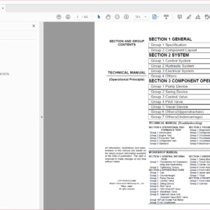 Hitachi Ex1100-3 Excavator Technical Operational Principle Manual - PDF DOWNLOAD