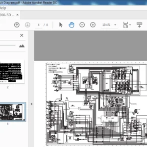 Hitachi Ex1200-5D Electrical Hydraulic Circuit Diagram - PDF Download