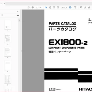 Hitachi Ex1800-2 Electrical Circuit Diagram Manual - PDF DOWNLOAD