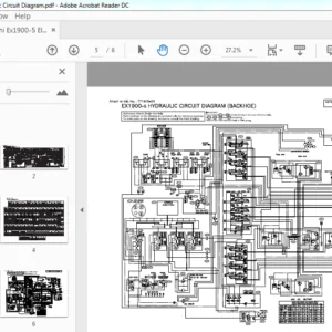 Hitachi Ex1900-5 Electrical Hydraulic Circuit Diagram (TT18CE-00) - PDF Download