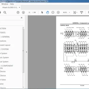 Hitachi Ex1900-5 Excavator Technical Operational Principle Manual (T18C-01-01-003) - PDF Download