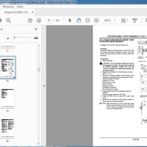 Hitachi Ex1900-5 Excavator Technical Troubleshooting Manual - PDF Download