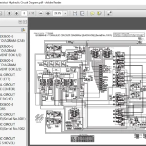 Hitachi EX1900-6 EX2600-6 EX3600-6 Electrical Hydraulic Circuit Diagram - PDF Download