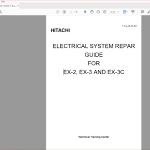 Hitachi Ex200-3 Excavator Electrical Circuit Diagram Manual - PDF DOWNLOAD