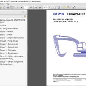 Hitachi Ex215 Excavator Technical Operational Principle Manual (604.06.807) - PDF Download
