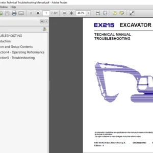 Hitachi Ex215 Excavator Technical Troubleshooting Manual (604.06.812) - PDF Download