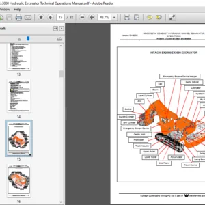 Hitachi EX2500 & EX3600 Hydraulic Excavator Technical Operations Manual (MNCO1027A) - PDF Download