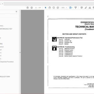 Hitachi Ex2500 Excavator Technical Troubleshooting Manual - PDF DOWNLOAD