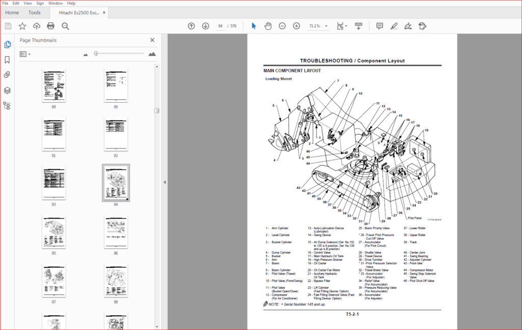 Hitachi Ex2500 Excavator Technical Workshop Manual - PDF DOWNLOAD ...