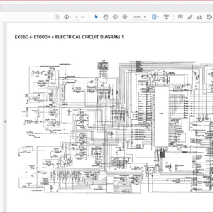 Hitachi Ex550-5 EX600H-5 Excavator Electrical Hydraulic Circuit Diagram Manual - PDF DOWNLOAD