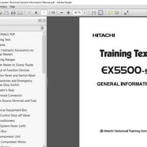 Hitachi Ex5500-5 Excavator Technical General Information Manual (TTLA-0578-EX) - PDF Download